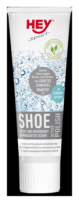 Водовідштовхуюче просочення для взуття HeySport Activ-Polish 75ml, Чорний