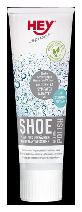 Водовідштовхуюче просочення для взуття HeySport Activ-Polish 75ml, Чорний