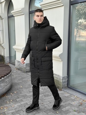 Чоловіча зимова куртка чорна Pobedov Tank M