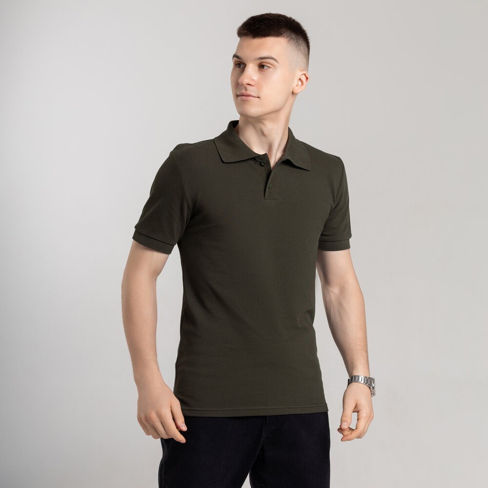 Хакі футболка поло весняна. Легке літнє чоловіче хакі поло Pobedov Royal Batal