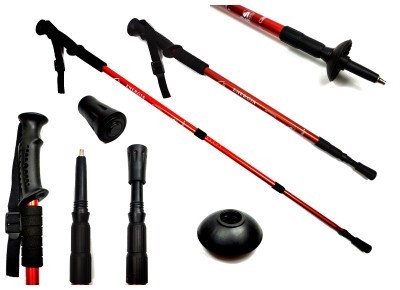 Палиця для скандинавської ходьби EasyFit Energia червона