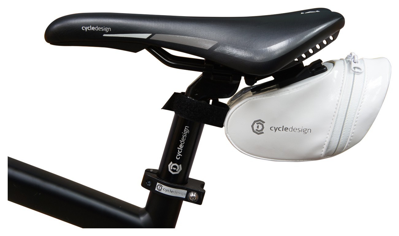 Сумка підсідельна Cycledesign QR PU White (BG0138)