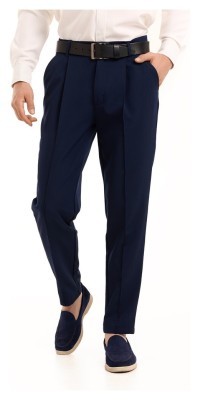 Темно-сині штани демісезонні для чоловіків. Штани Pobedov Legend сині з костюмки