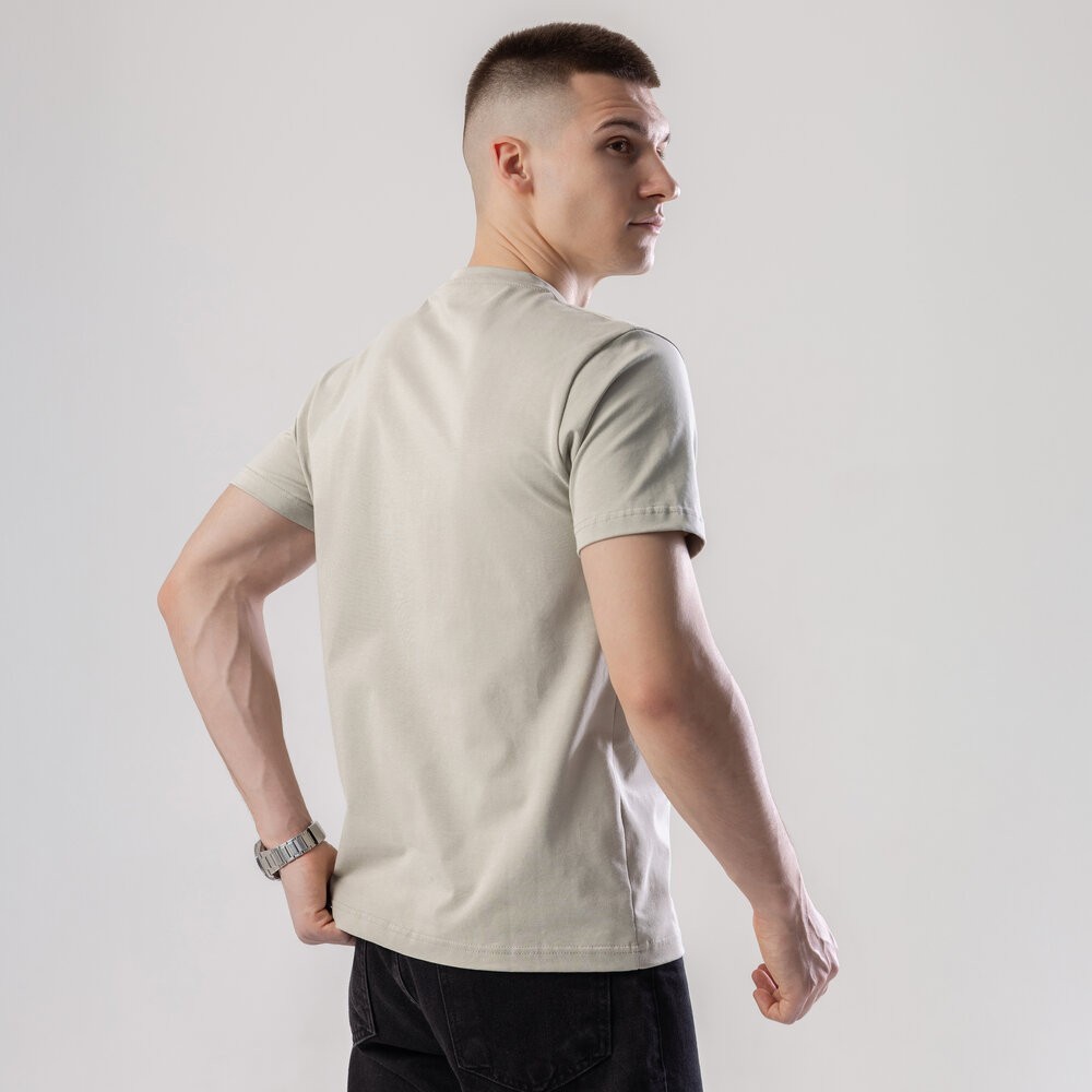 Футболка чоловіча однотонна світло-оливкова Pobedov Peremoga