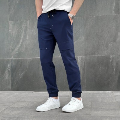 Чоловічі штани джогери з кишенями сині Pobedov Vershyna