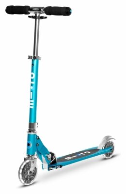 Самокат MICRO серії "Sprite LED" – БЛАКИТНИЙ ОКЕАН (до 100 kg, двоколісний, світло)