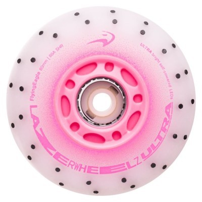 Сяючі колеса для роликів Flying Eagle Lazerwheelz Ultra+Sparks 88A 4 шт рожеві