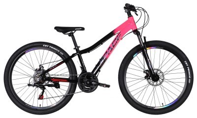 Велосипед AL 26" SPACE LYRA DD FR рама-13" рожево-чорний 2026