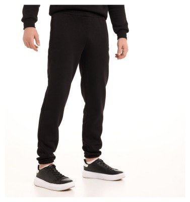 Чоловічі штани джогери з кишенями чорні Pobedov 007 ЗИМА