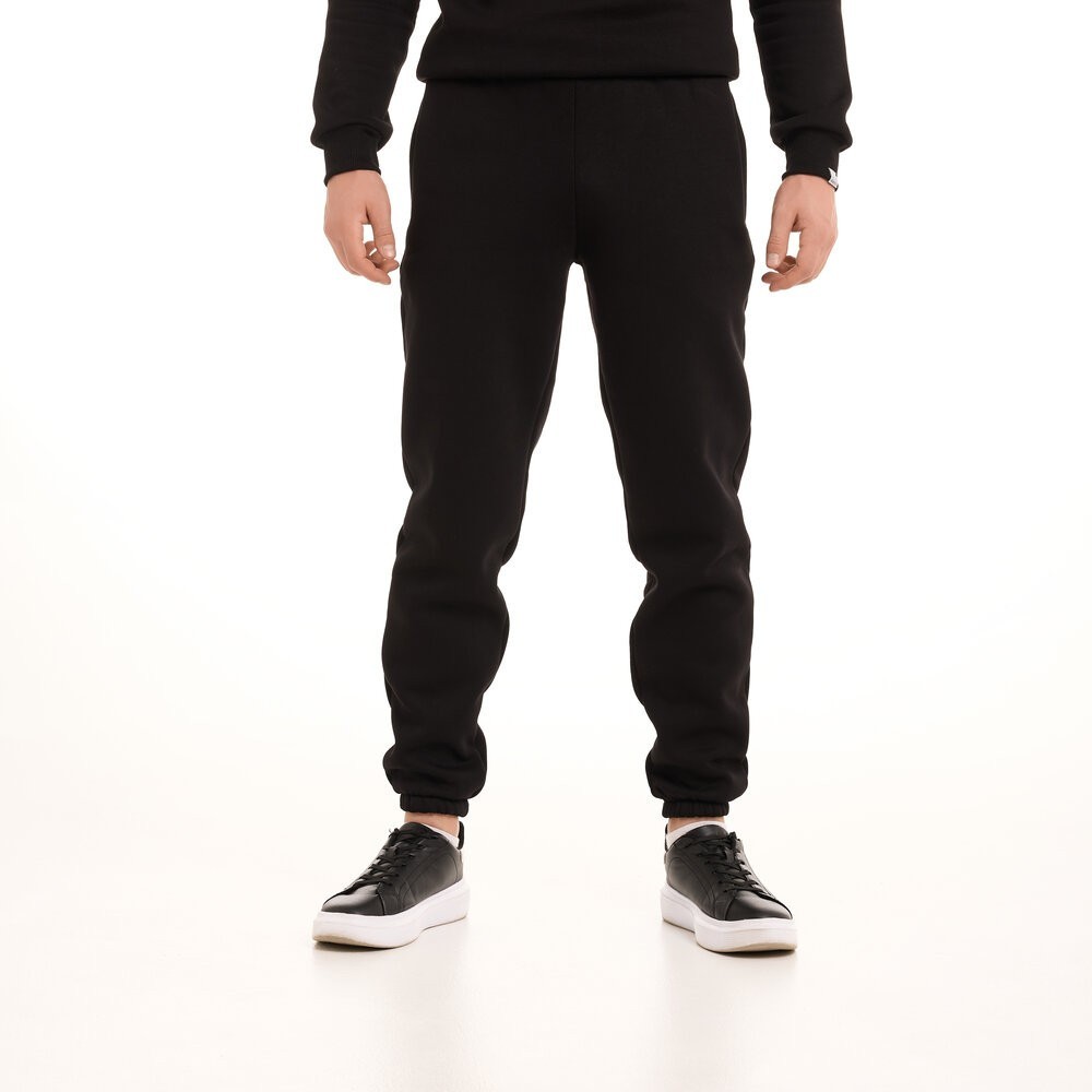 Чоловічі штани джогери з кишенями чорні Pobedov 007 ЗИМА