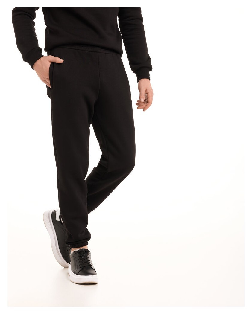 Чоловічі штани джогери з кишенями чорні Pobedov 007 ЗИМА