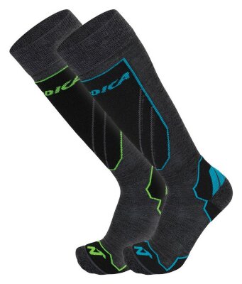 Носки чоловічі для туризму Nordica UNI 2 PACK NEW 39-41 Grey/neon green+grey/blue (15626)