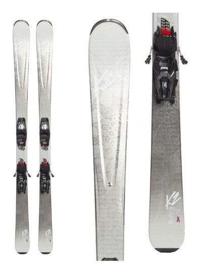 Лижі гірські комплект K2 LUVIT 76+ERP 10 TL COMPACT 149см Grey/black/white (10A0403.122.1+10A1009.122.1)