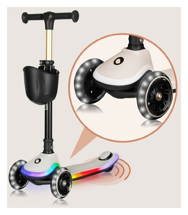 Дитячий самокат Lionelo MEY BLACK ONYX