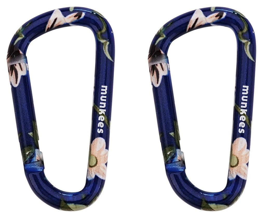 Munkees 3323 карабін Flower Blue 6 mm x 60 mm (пара) blue