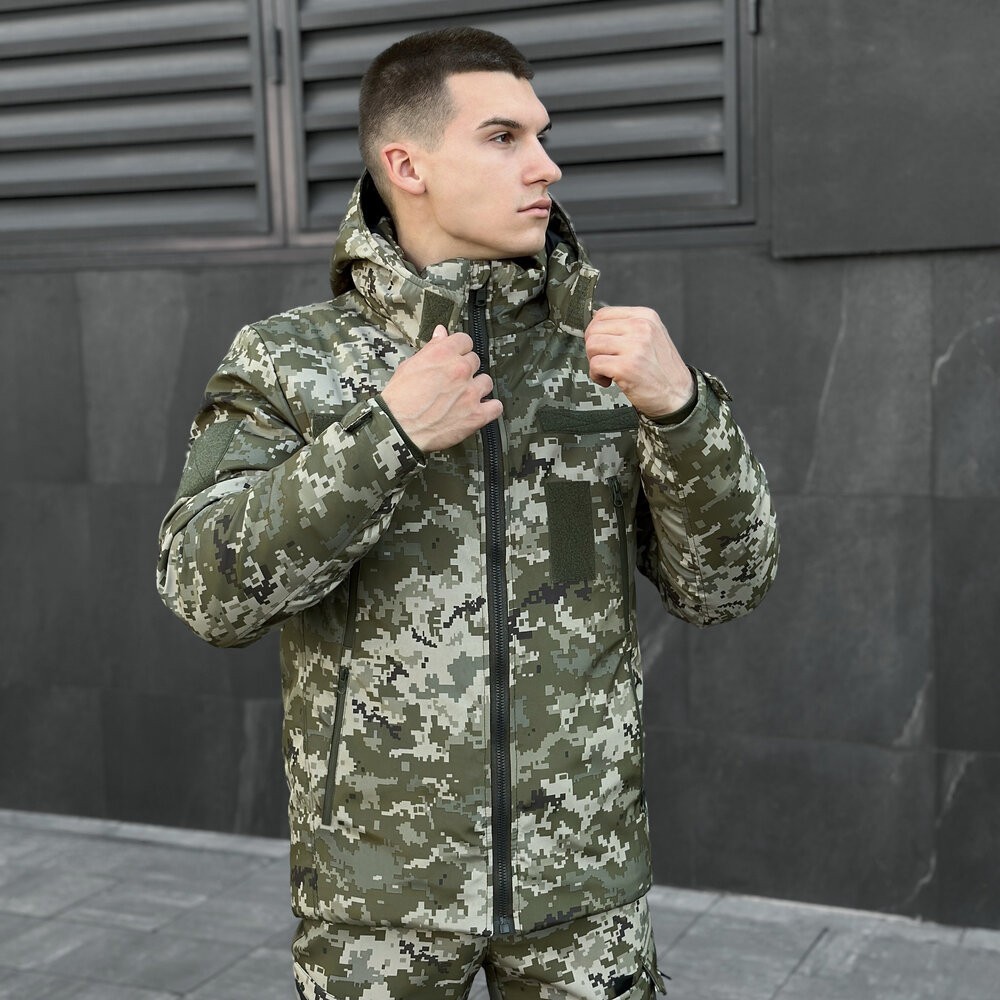 Чоловіча зимова Куртка з капюшоном Pobedov Winter Jacket Motive ЗИМА