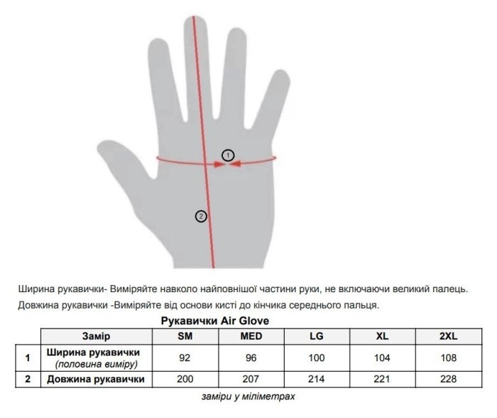 Вело рукавички TLD AIR GLOVE; [RED] XXL