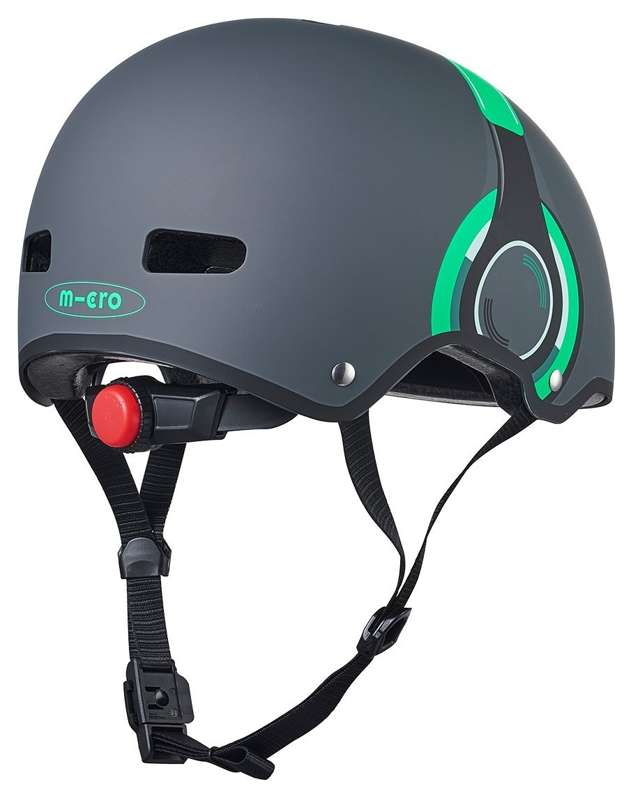 Захисний шолом MICRO - ЗЕЛЕНИЙ З МАЛЮНКОМ НАВУШНИКІВ (52-56 cm, M, світло)