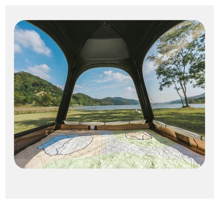 Намет тримісний автоматичний із тентом Naturehike Ango CNK2550WS010, L, коричневий