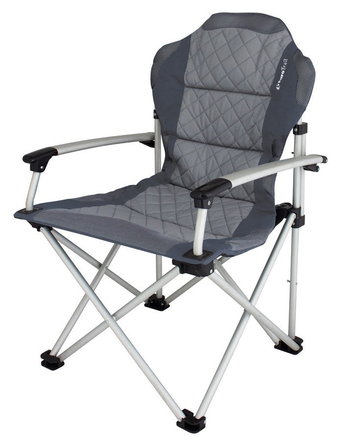 Cтілець туристичний Eurotrail CORSICA Silver grey/charcoal (ETCF0036)