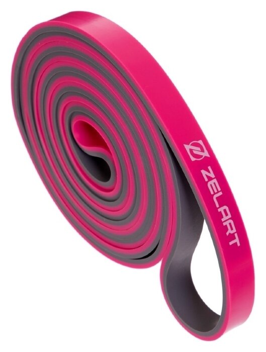 Гума для підтягувань двошарова Zelart FI-0911-2 DUAL (2080x13x4,5мм, жорсткість XXS), рожева