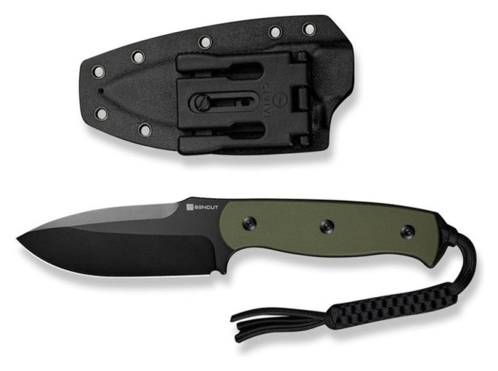 Ніж фіксований мисливський Sencut Toxodon, (11.6 см) 9Cr18MoV / G10 темно-зелений