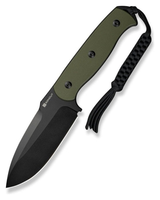 Ніж фіксований мисливський Sencut Toxodon, (11.6 см) 9Cr18MoV / G10 темно-зелений