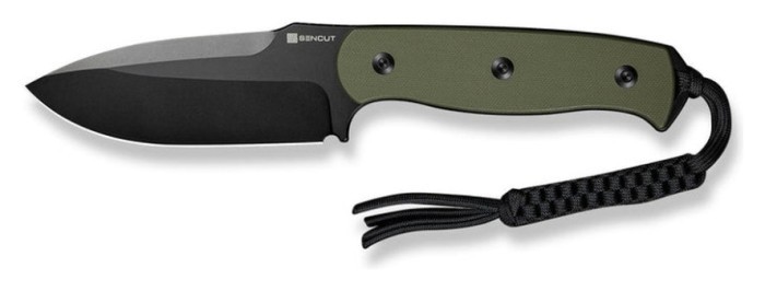 Ніж фіксований мисливський Sencut Toxodon, (11.6 см) 9Cr18MoV / G10 темно-зелений