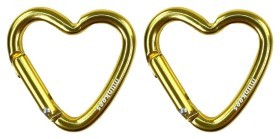 Munkees 3222 карабіни Mini Heart 2-Pack gold