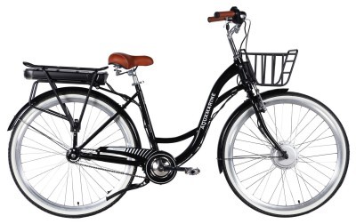 Велосипед уцінений з електроприводом 28" ST Dorozhnik eAQUAMARINE BH рама-19" 36B 13А*г 500Вт чорний з кошиком 2026