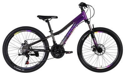 Велосипед AL 24" SPACE IZIDA DD FR рама-11" фіолетово-сріблястий 2026