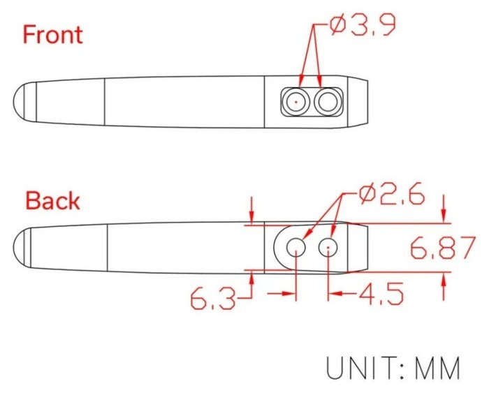 Кліпси кишенькові титанові 2 штуки Civivi без гвинтів T002B