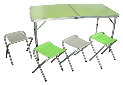 Меблі кемпінгові в комплекті Saxifraga JUNKET Apple green/light grey (SOFT17U1Y)