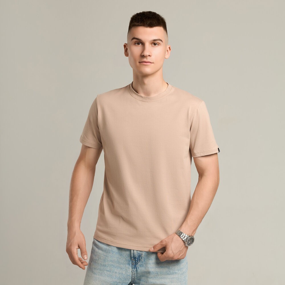 Чоловіча футболка бежева Pobedov Peremoga