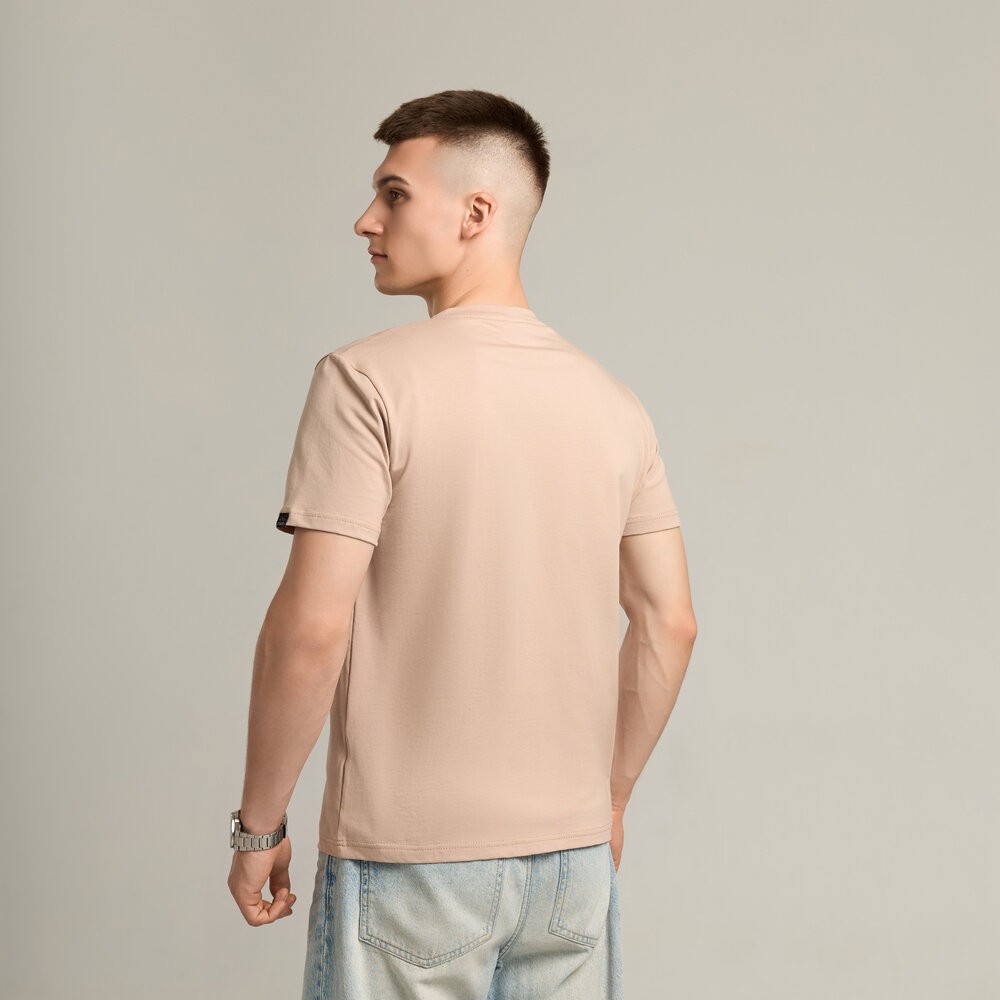 Чоловіча футболка бежева Pobedov Peremoga