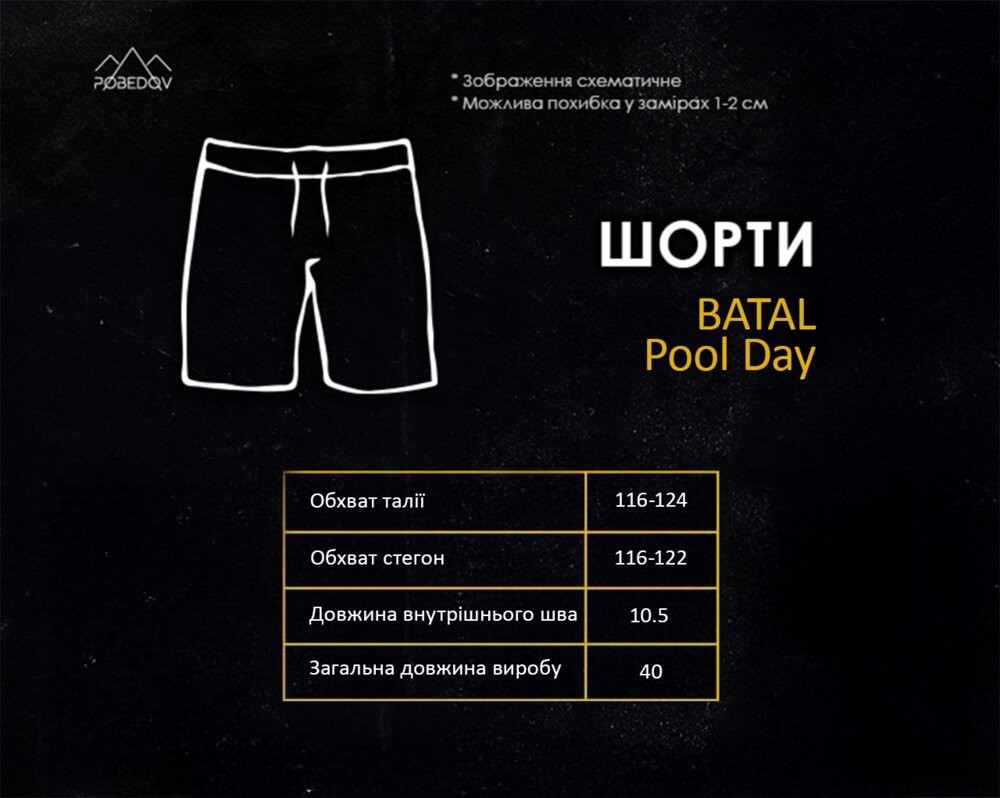 Шорти для плавання Pobedov Pool day BATAL Los Santos Блакитний 4XL SOpr3 1374XLbl