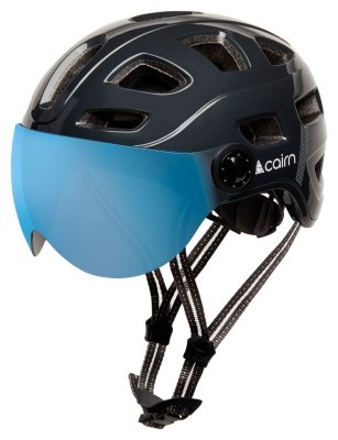 Велошлем Cairn Quartz Visor LED USB shiny shadow