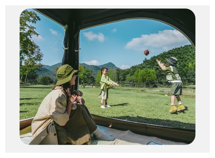 Намет чотиримісний із тентом автоматичний Naturehike Ango CNK2550WS010, коричневий