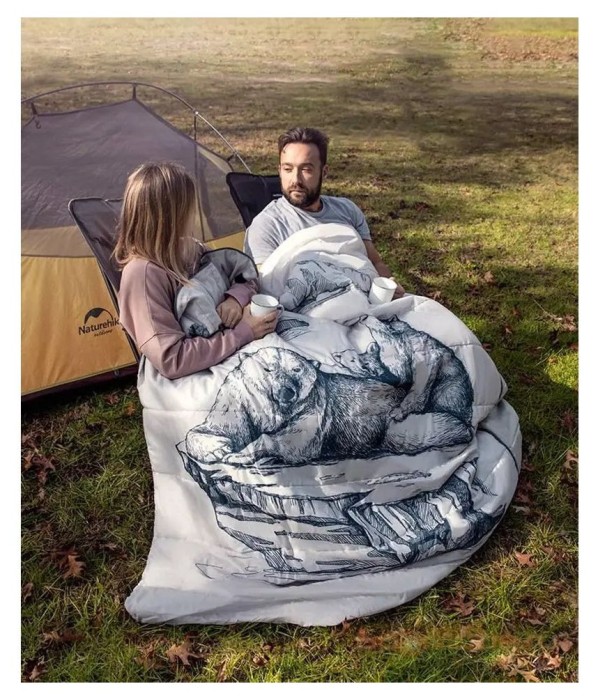 Спальний мішок двомісний Naturehike NH21MSD06, темно-синій